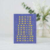 #2 Times Table Collectible Postcard Briefkaart (Staand voorkant)