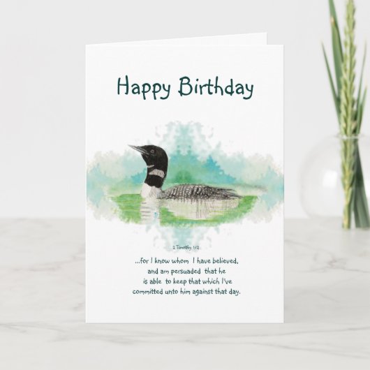 2 Timoteüs 1:12 Christelijke Schrift Verjaardag Bl Kaart (Voorkant)