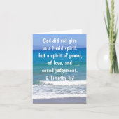 2 Timoteüs 1:7 Christenen zijn niet timide Bijbel  Kaart (Voorkant)