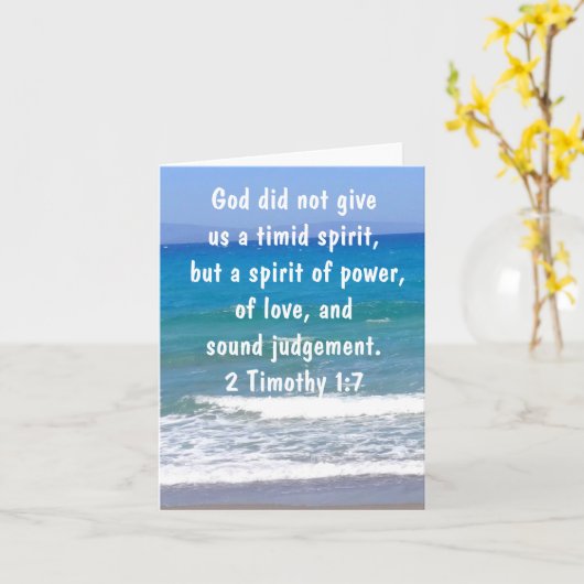 2 Timoteüs 1:7 Christenen zijn niet timide Bijbel  Kaart (Gele Bloem)