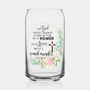 2 Timoteüs 1:7 God heeft geen geest van angst gege Blikvorm Glas