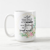 2 Timoteüs 1:7 God heeft geen geest van angst gege Koffiemok (Links)