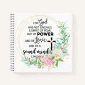 2 Timoteüs 1:7 God heeft geen geest van angst gege Notitieboek (Voorkant)