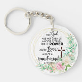 2 Timoteüs 1:7 God heeft geen geest van angst gege Sleutelhanger (Voorkant)