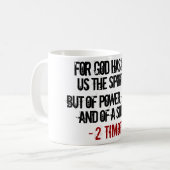2 Timoteüs 1:7 Vet vers Koffiemok (Voorkant links)