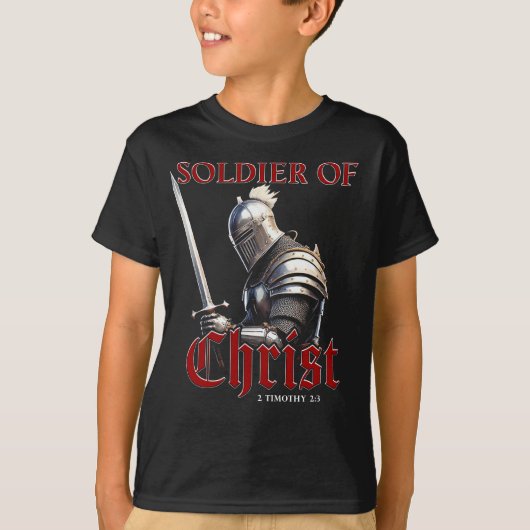 2 Timoteüs 2:3 Christelijke bijbel T-shirt (Voorkant)