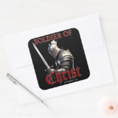 2 Timoteüs 2:3 Christelijke bijbel Vierkante Sticker (Envelop)