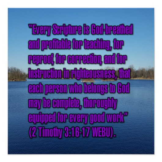 2 Timoteüs 3:16-17 WEBU Perfect Poster (Voorkant)