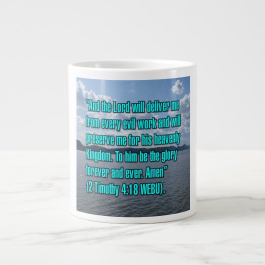 2 Timoteüs 4:18 WEBU Mug Grote Koffiekop (Voorkant)