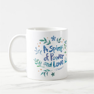 2 Timotheus 1:7 - Een Geest van Kracht en Liefde Koffiemok