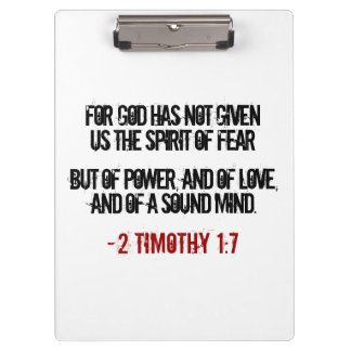 2 Timotheüs 1:7 geschenken Klembord