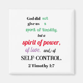 2 Timotheüs 1:7 Niet timide Christelijk Magneet