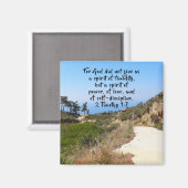 2 Timotheüs 1:7 Vertrouwen Bijbel vers Magneet (Voorkant / Achterkant)