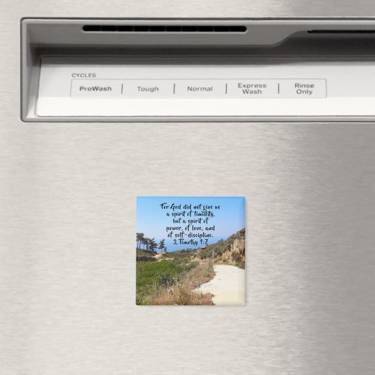 2 Timotheüs 1:7 Vertrouwen Bijbel vers Magneet (Insitu (Vaatwasser))