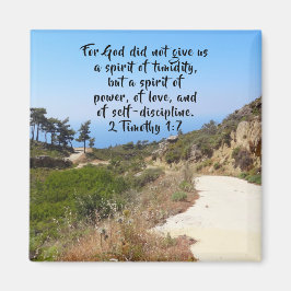 2 Timotheüs 1:7 Vertrouwen Bijbel vers Magneet