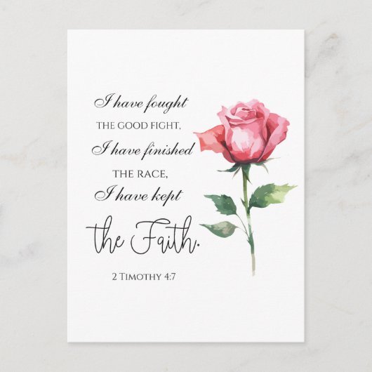 2 Timotheüs 4:7 Ik heb de goede strijd gestreden Briefkaart (Voorkant)