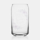 2 Timotheüs 4:7 Ik heb het geloof Paarse Bloem geh Blikvorm Glas (Achterkant)