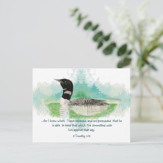 2 Timothy 1:12 Christelijke bevorderingsscripts Briefkaart (Staand voorkant)