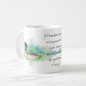 2 Timothy 1:12 Christelijke bevorderingsscripts Koffiemok (Voorkant links)