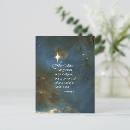 2 Timothy 1:7 Briefkaart (Staand voorkant)