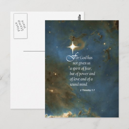 2 Timothy 1:7 Briefkaart (Voorkant / Achterkant)