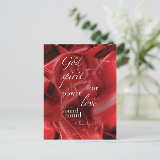 2 Timothy 1:7 Briefkaart (Staand voorkant)
