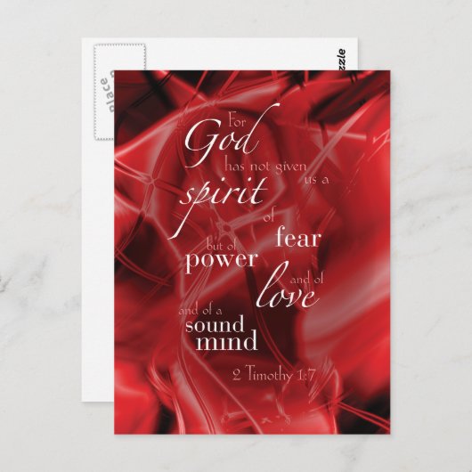 2 Timothy 1:7 Briefkaart (Voorkant / Achterkant)