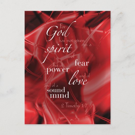 2 Timothy 1:7 Briefkaart (Voorkant)