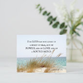 2 Timothy 1:7 God heeft geen geest van angst gegev Briefkaart (Staand voorkant)