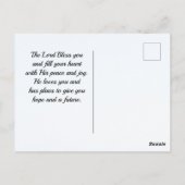 2 Timothy 1:7 God heeft geen geest van angst gegev Briefkaart (Achterkant)