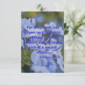 2 Timothy 1:7 KJV Bijbelscriptie Pic Greeting Kaart (Staand voorkant)
