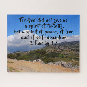 2 Timothy 1:7 Landschap Aangepaste Bijbel Verse Legpuzzel