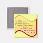 2 Timothy 1:7 Magneet (Voorkant / Achterkant)