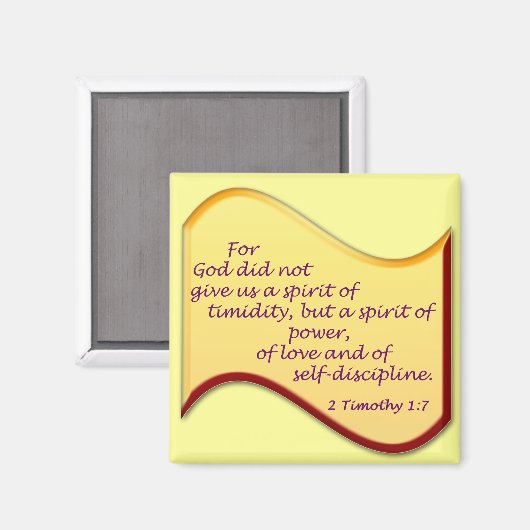 2 Timothy 1:7 Magneet (Voorkant / Achterkant)