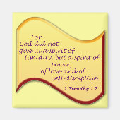 2 Timothy 1:7 Magneet (Voorkant)