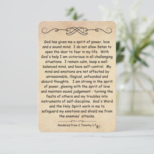 2 Timothy 1:7, parcept voor notitieboekjes voor sc (Staand voorkant)