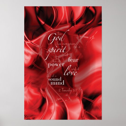 2 Timothy 1:7 Poster (Voorkant)