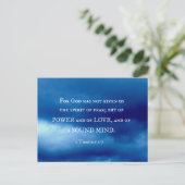 2 Timothy 1:7 Want God heeft niet gegeven.... Briefkaart (Staand voorkant)
