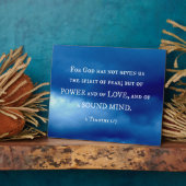 2 Timothy 1:7 Want God heeft niet gegeven.... Fotoplaat (Zijkant)