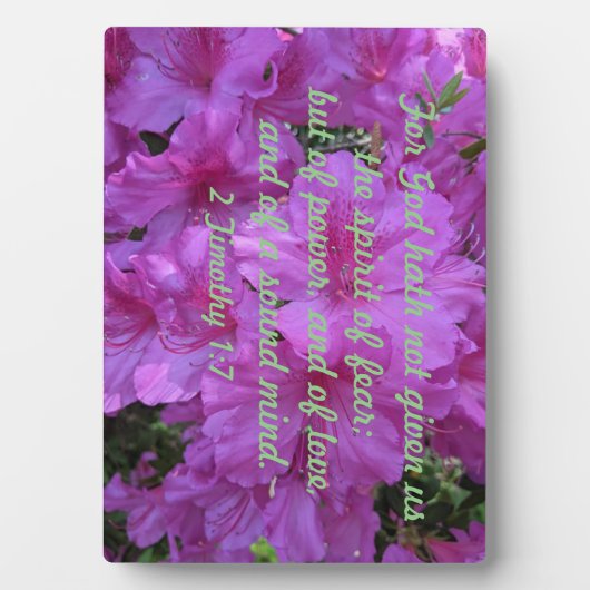 2 Timothy 1:7 Want God heeft ons de geest niet geg Fotoplaat (voorkant)