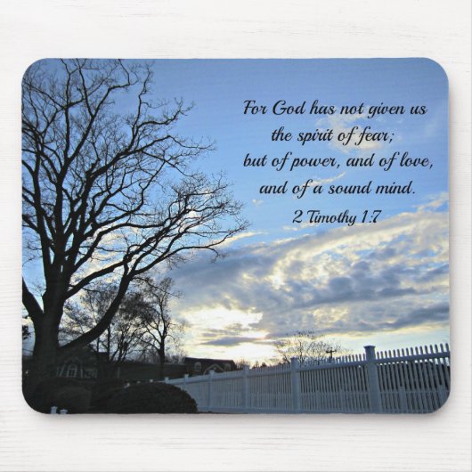 2 Timothy 1:7 Want God heeft ons niet de geest geg Muismat (Voorkant)