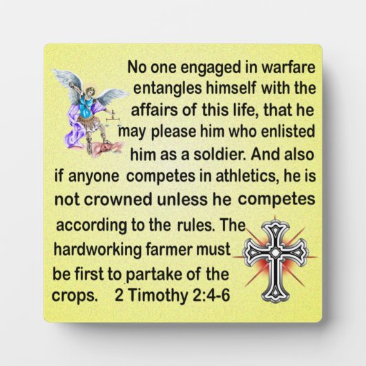 2 Timothy 2:4-6 Fotoplaat (Voorkant)