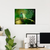 2 Timothy 3:16-17 Christelijk Poster Hummingbird (Thuiskantoor)
