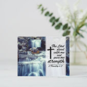 2 Timothy 4:17 De Heer gaf me sterkste Bijbel Briefkaart (Staand voorkant)