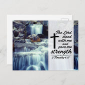 2 Timothy 4:17 De Heer gaf me sterkste Bijbel Briefkaart (Voorkant / Achterkant)