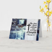 2 Timothy 4:17 De Heer gaf me sterkste Bijbel Kaart (Gele Bloem)