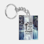 2 Timothy 4:17 De Heer gaf me sterkste Bijbel Sleutelhanger (Voorkant Links)