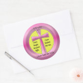 2 Timothy 4:7 Cross Ronde Sticker (Envelop)