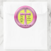 2 Timothy 4:7 Cross Ronde Sticker (Tas)