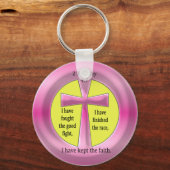 2 Timothy 4:7 Cross Sleutelhanger (Voorkant)